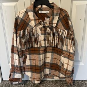 BKE XL fringe flannel